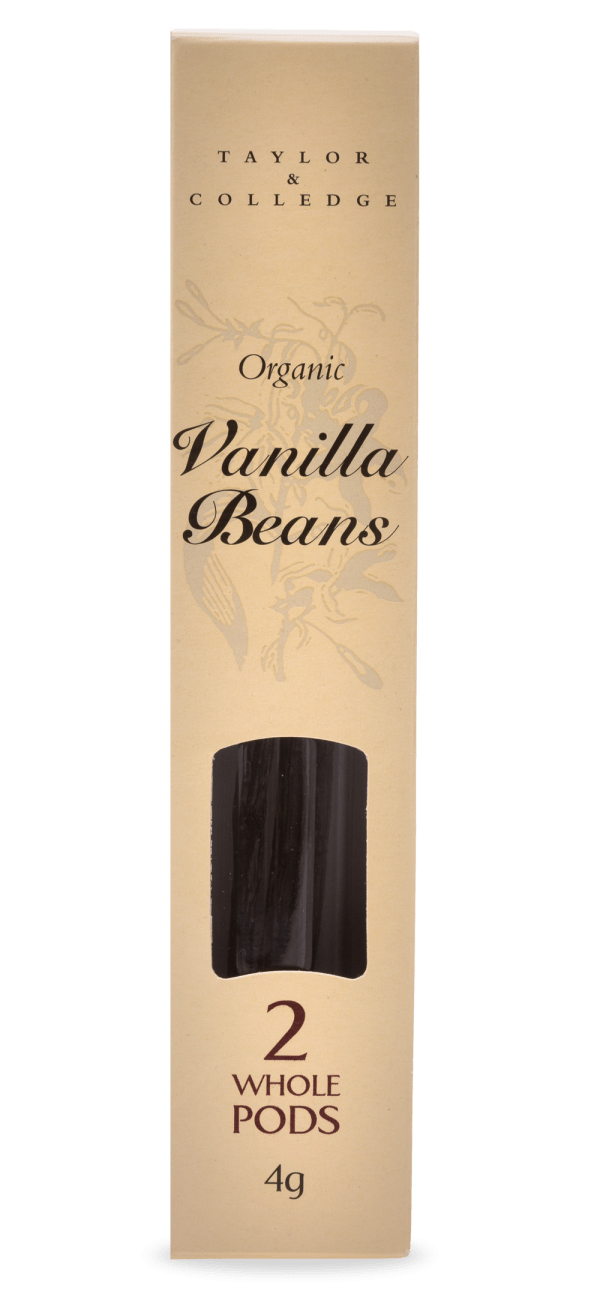 Organic Vanilla Beans (Two whole pods) - Taylor and Colledge